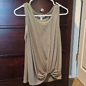 Nine Britton Olive Twist-Front Tank Top